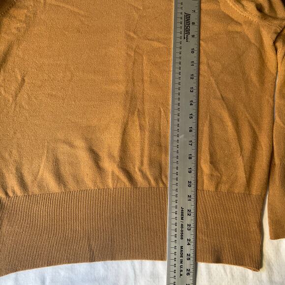 JM Collection Women’s Screw Neck Knit Sweater size XL, Solid Brown - Picture 4 of 10